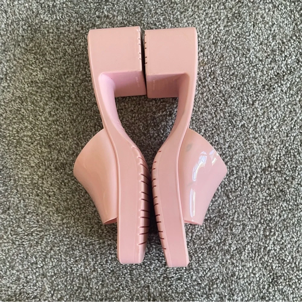 Steve Madden Harlin Sandals Women's Size 10 M Bubble Gum Pink Chunky Mules Y2K